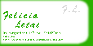 felicia letai business card